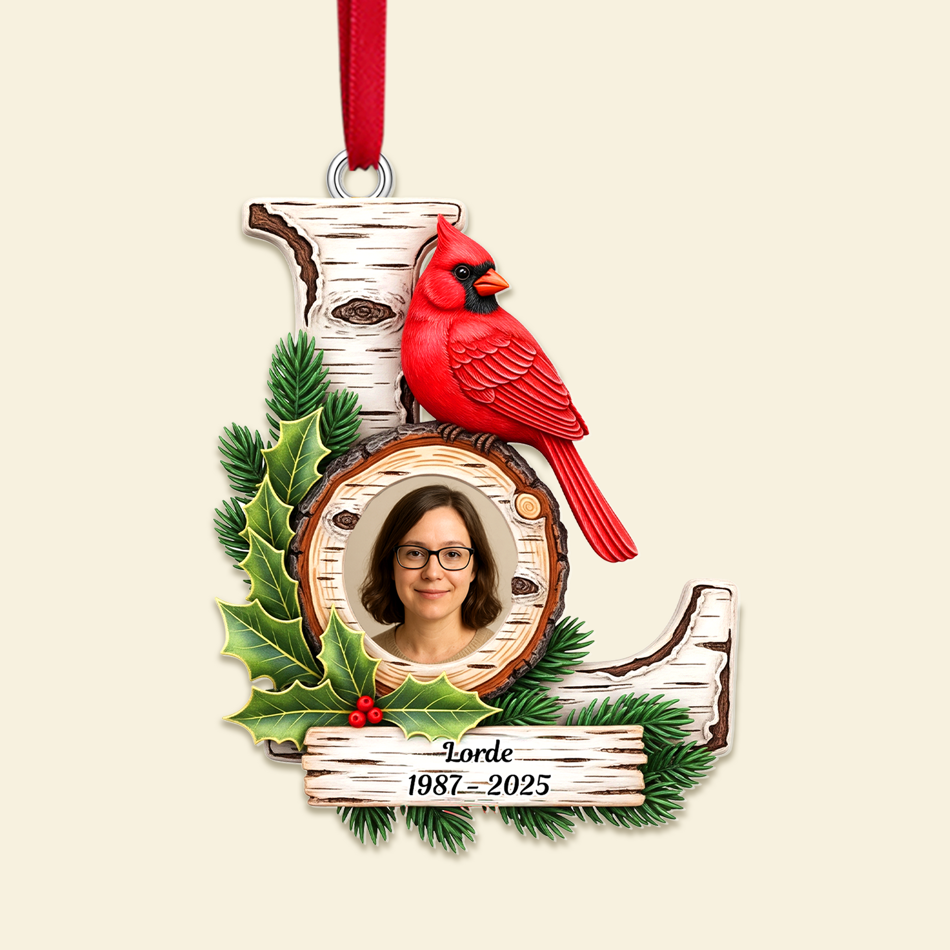 Cherished Memories: Personalized Cardinal Ornament - Unique Gift for Loved Ones Ornament MagicInPrints