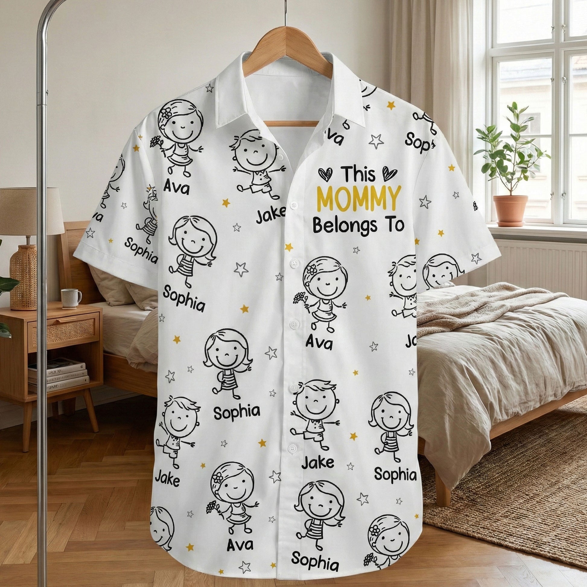 Personalized Women's Shirt for Moms - Custom Names and Cute Design Cloth MagicInPrints