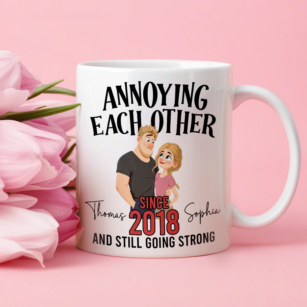 Personalized Couple Mug - Funny Anniversary Gift for Couples - Custom Names and Year Cup MagicInPrints