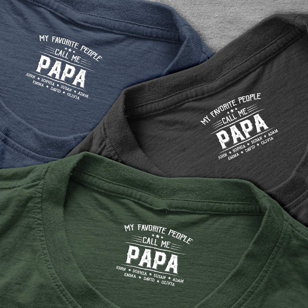 Personalized Papa T-Shirt for Grandpa - Family Names Gift Cloth MagicInPrints