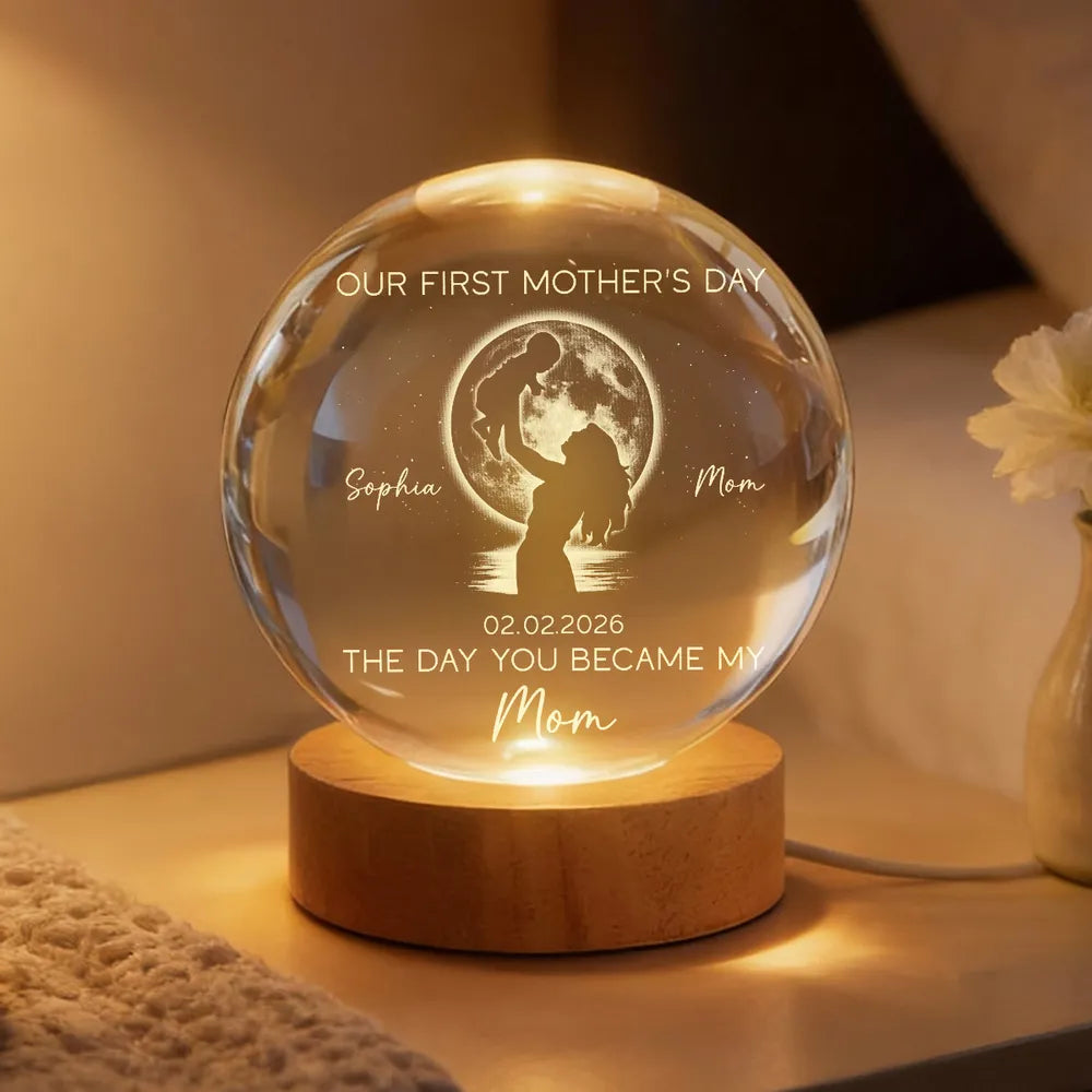 Personalized Moon Lamp for Mother's Day - Custom Moon Phase Gift for New Moms Lamp MagicInPrints