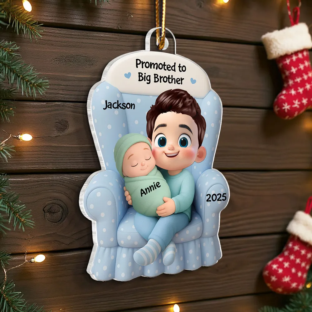 Personalized Big Sister Ornament for Kids - Christmas Gift 2025 Ornament MagicInPrints