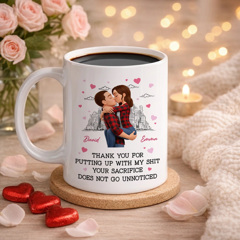 Personalized Romantic Couple Mug for Partner - Appreciation Gift Cup MagicInPrints