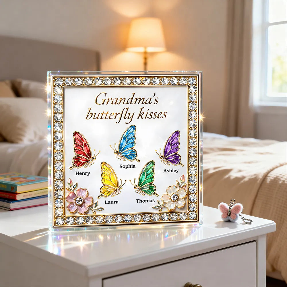 Personalized Butterfly Wall Art for Grandma - Family Names Display Plaque MagicInPrints