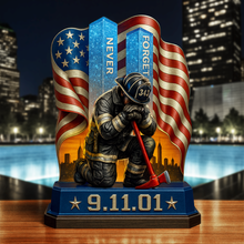 Load image into Gallery viewer, 911 Memorial Acrylic Plaque - A Heartfelt Tribute for Heroes Shaped Plaques MagicInPrints
