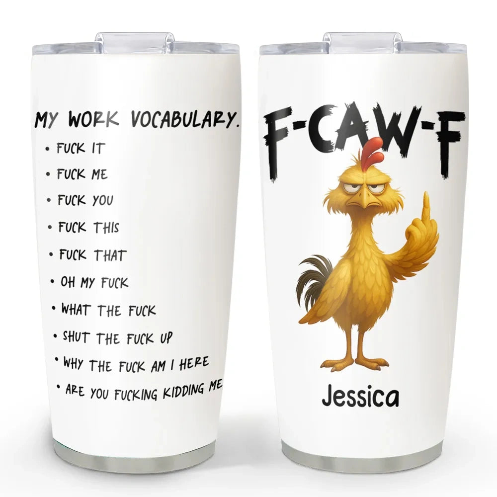 Personalized Insulated Tumbler for Adults - Funny Chicken Design Cup MagicInPrints