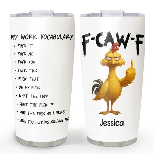 Personalized Insulated Tumbler for Adults - Funny Chicken Design Cup MagicInPrints