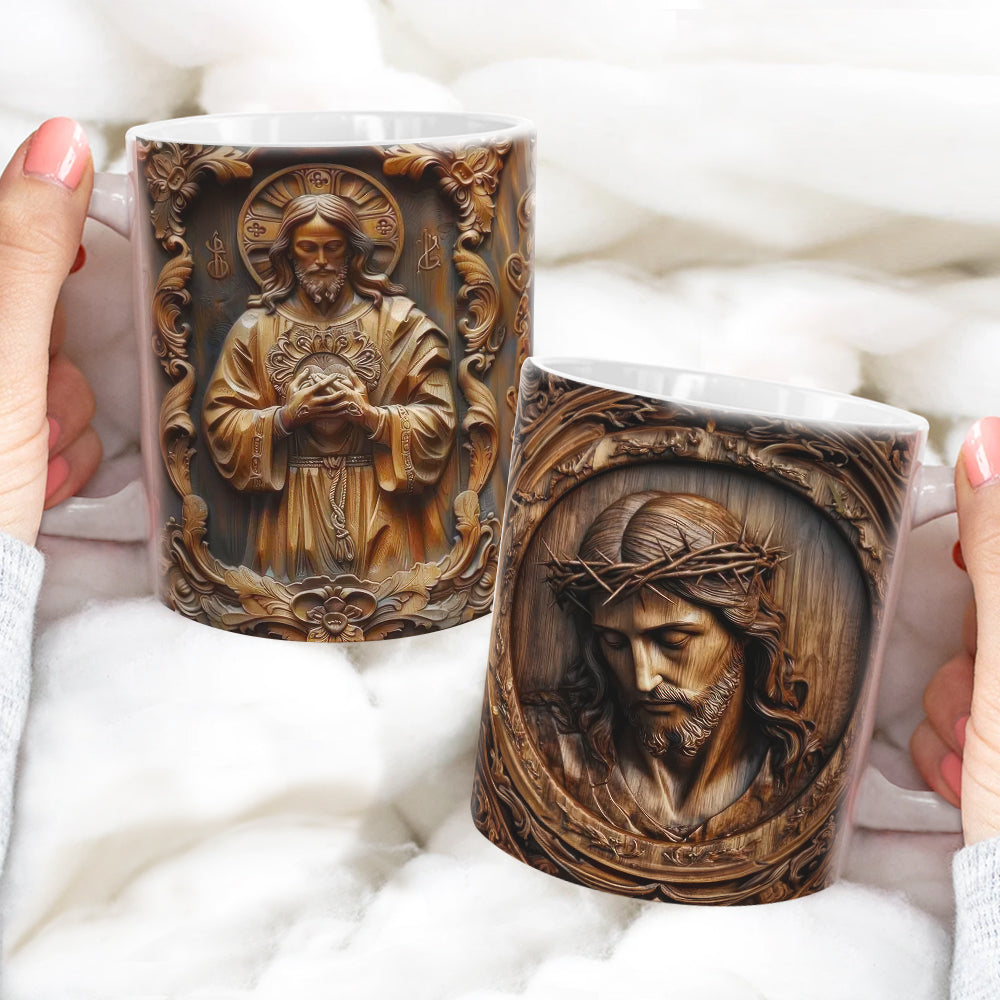 Christian Sacred Heart Coffee Mug - Meaningful Gift for Faith Lovers Coffee Mug PopCulturePrints