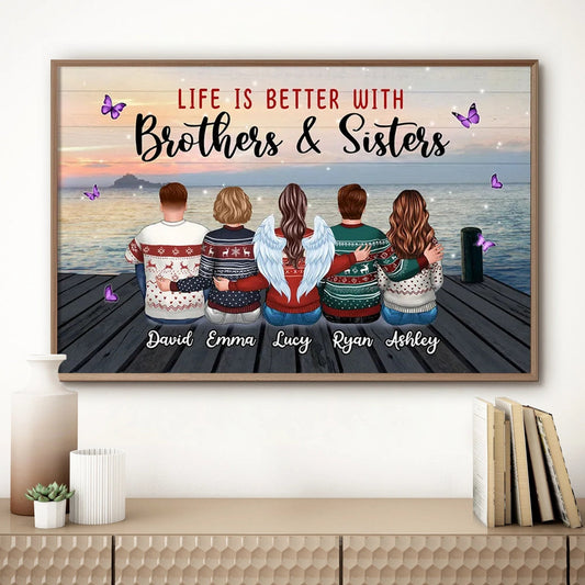 Personalized Sibling Canvas Art for Family - Sentimental Gift for Home Decor Poster or Canvas MagicInPrints