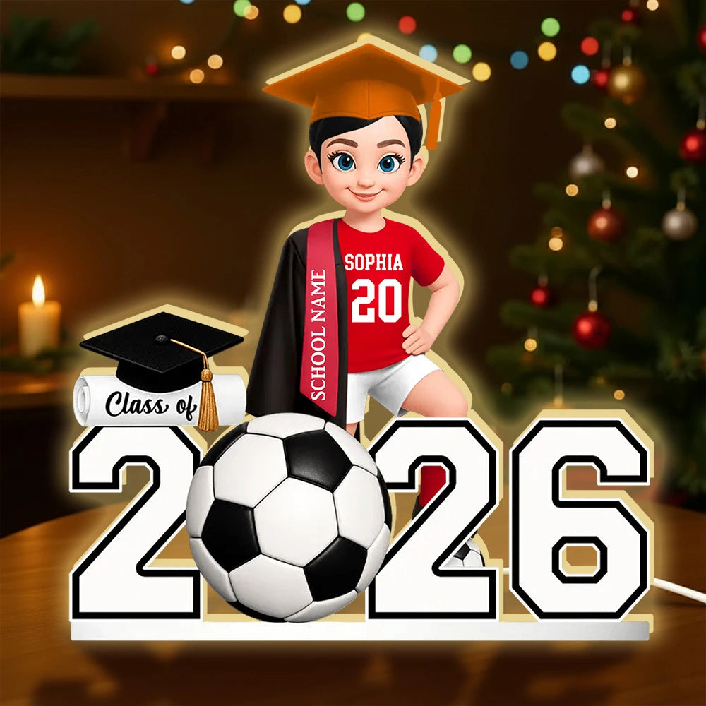 Personalized Graduation Soccer Gift for Kids - Class of 2025 Plaque MagicInPrints