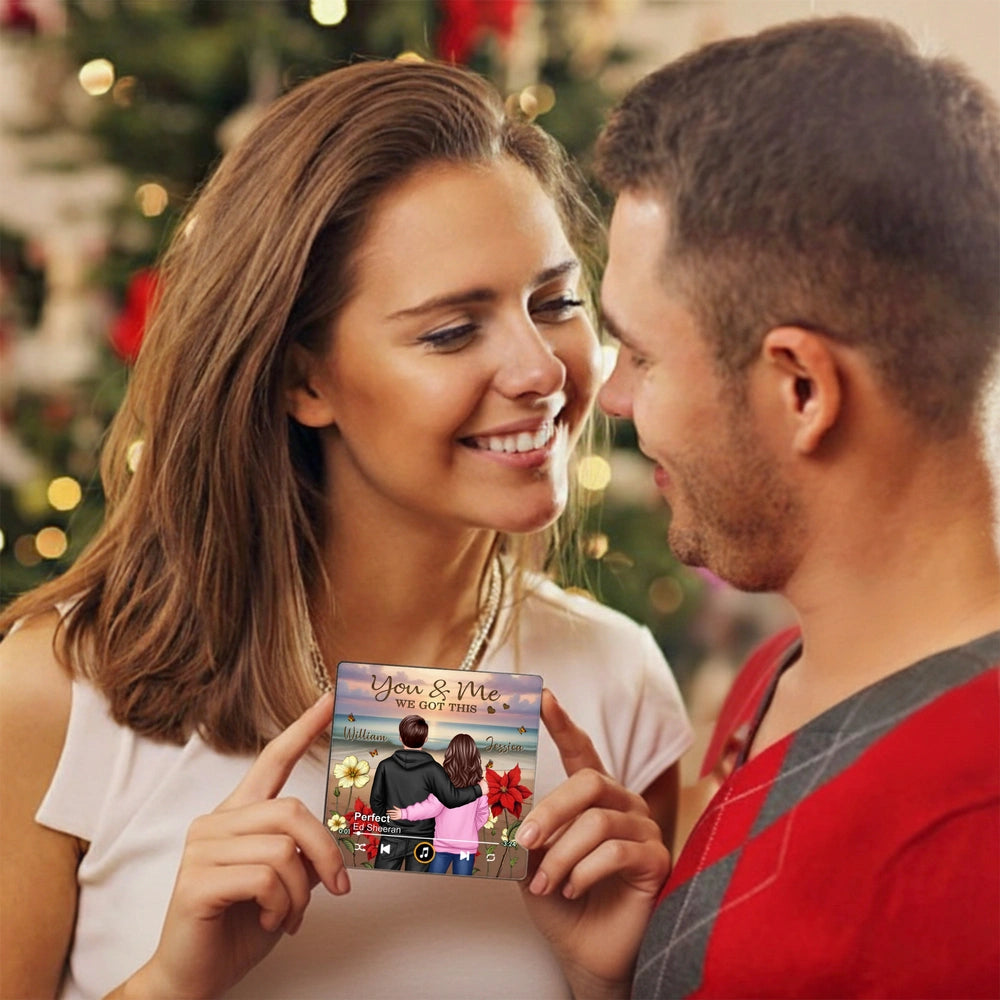 Personalized Music Plaque for Couples - Romantic Gift for Christmas Fridge Magnet MagicInPrints