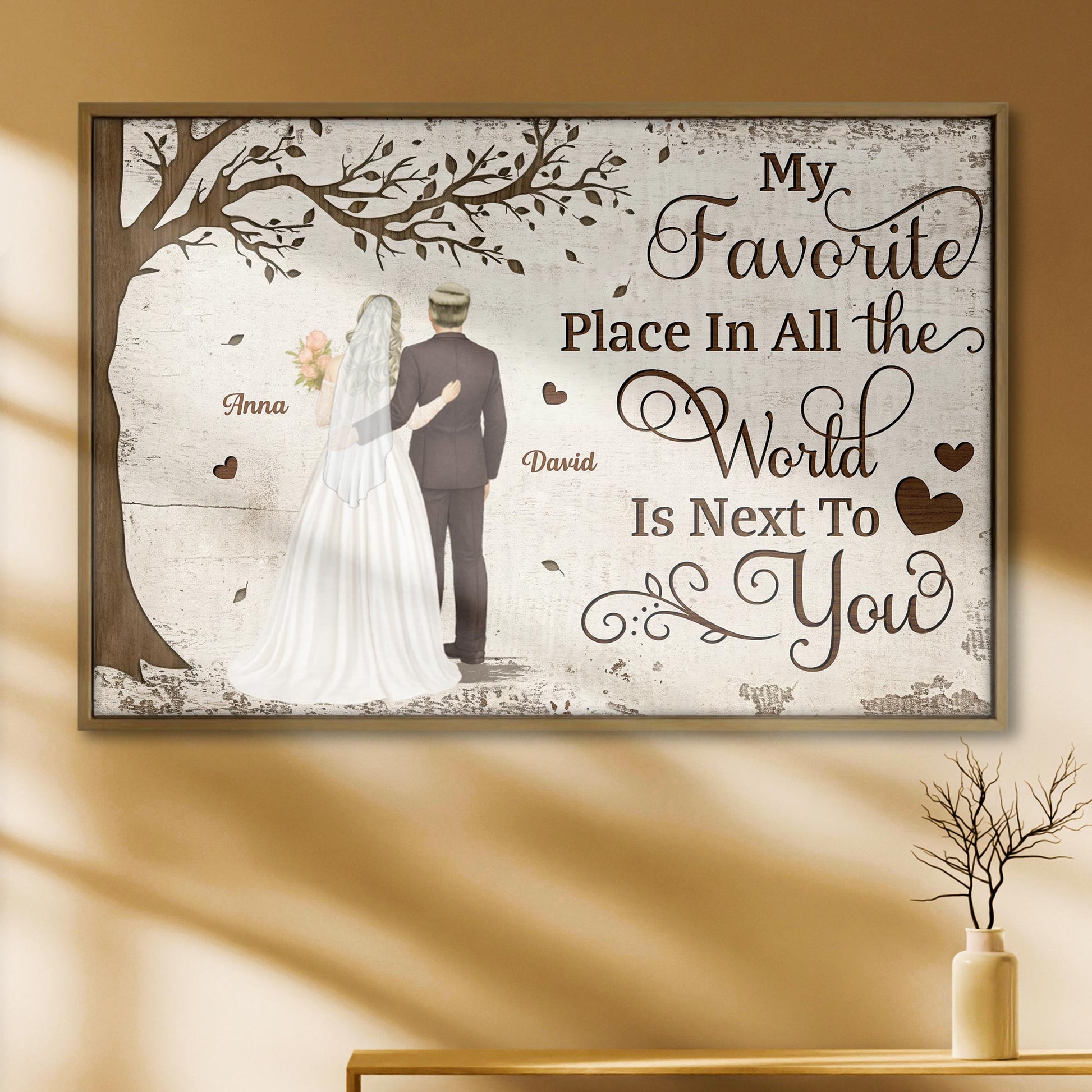 Personalized Wedding Canvas Art for Couples - Romantic Home Decor Poster or Canvas MagicInPrints