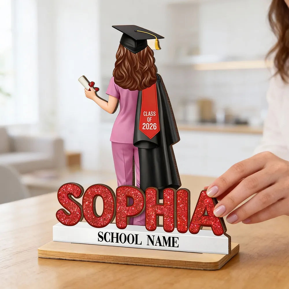 Custom Graduation Nurse Figurine for Class of 2026 - Personalized Gift Plaque MagicInPrints