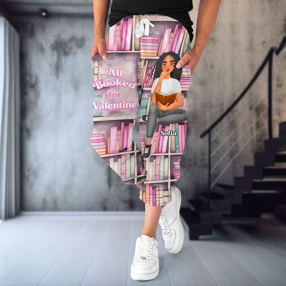 Personalized Valentine's Day Joggers for Book Lovers Shorts and Pants PopCulturePrints