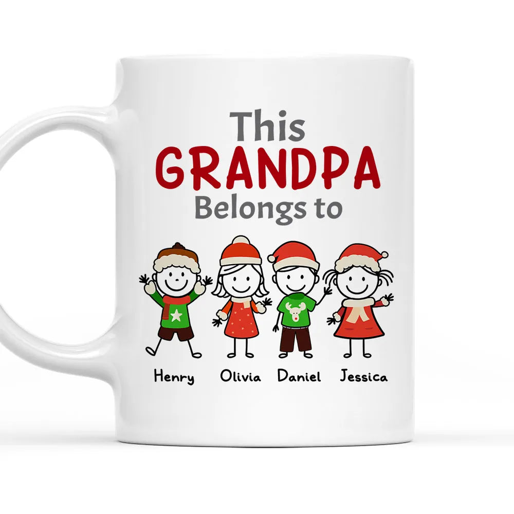 Personalized Grandpa Mug for Christmas - Custom Family Gift Cup MagicInPrints