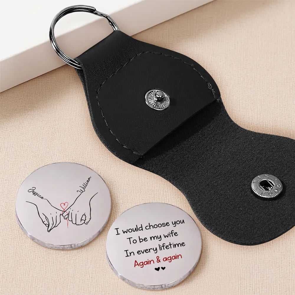 Personalized Engraved Keychain for Couples - Romantic Anniversary Gift Keychain MagicInPrints