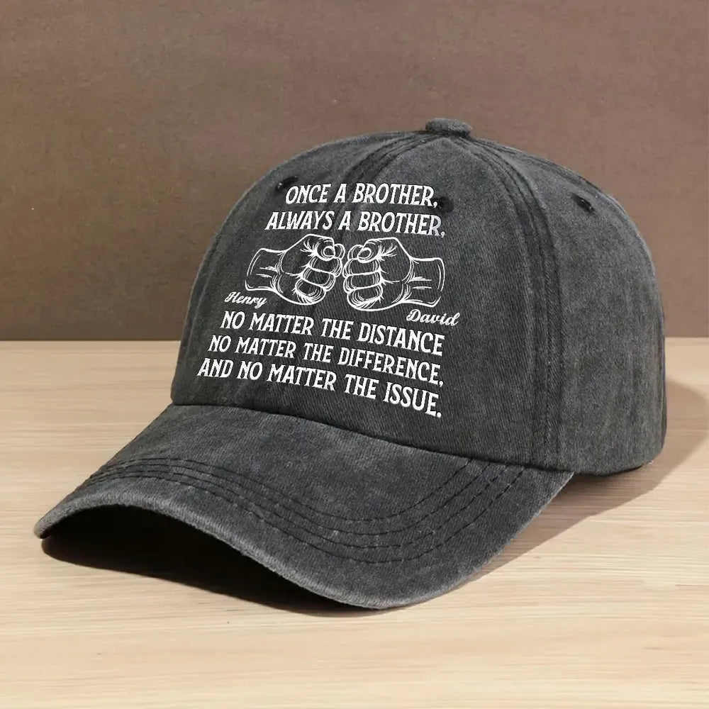 Customizable Brother Fist Bump Cap for Men - Sentimental Gift Hat MagicInPrints