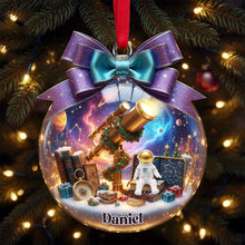 Load image into Gallery viewer, “Explore the Cosmos” - Telescope Night Sky Ornament - Personalized Gifts for Astronomy Lovers Ornament MagicInPrints
