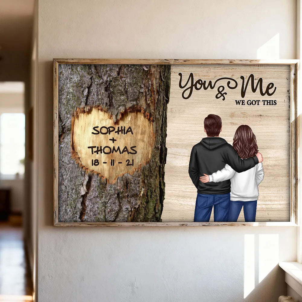 Personalized Couple Wall Art for Anniversaries - Romantic Custom Gift Poster or Canvas MagicInPrints