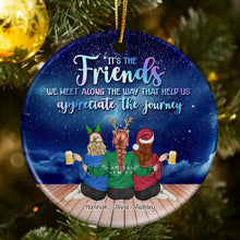 Load image into Gallery viewer, Celebrate Friendship Through Every Adventure – Personalized Ceramic Ornament – Gift for Friends Ceramic Ornament MagicInPrints

