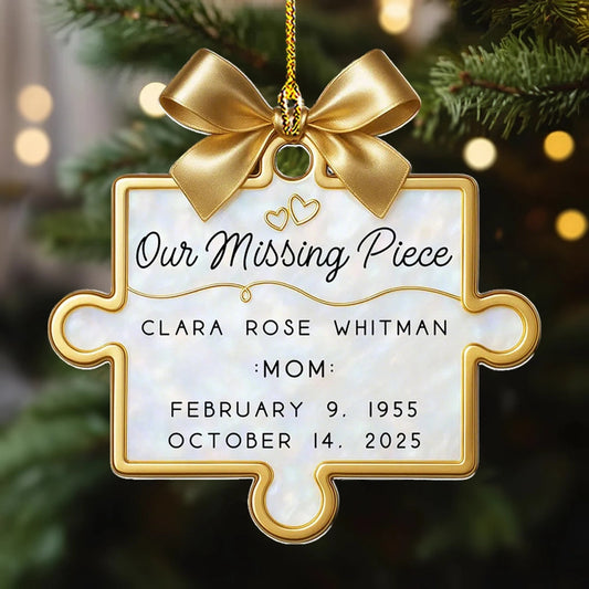 Personalized Memorial Puzzle Piece Ornament for Family - Remembrance Gift Ornament MagicInPrints