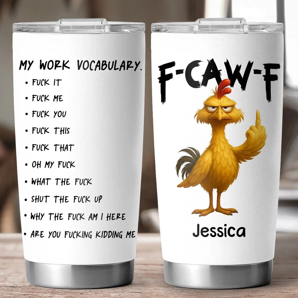 Personalized Insulated Tumbler for Adults - Funny Chicken Design Cup MagicInPrints