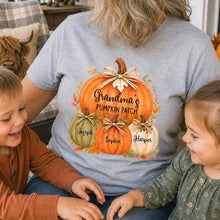 Load image into Gallery viewer, Personalized Classic Tee Watercolor Pumpkin Gift for Grandma
