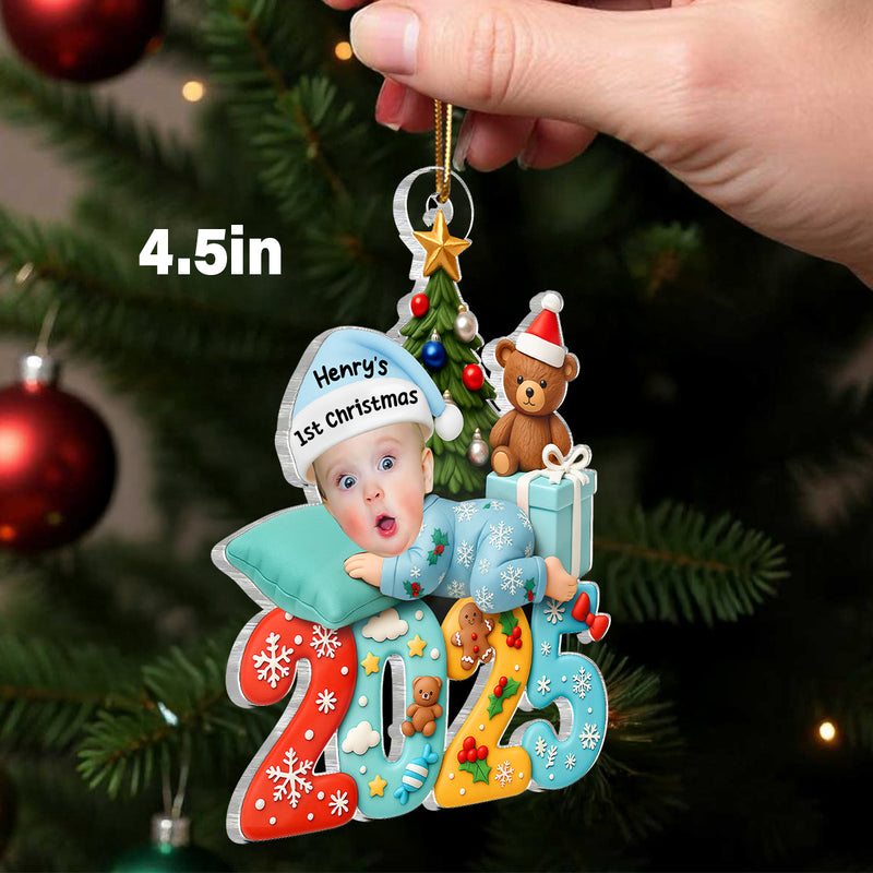 Personalized Baby's First Christmas Ornament 2023 - Custom Photo Keepsake Ornament MagicInPrints