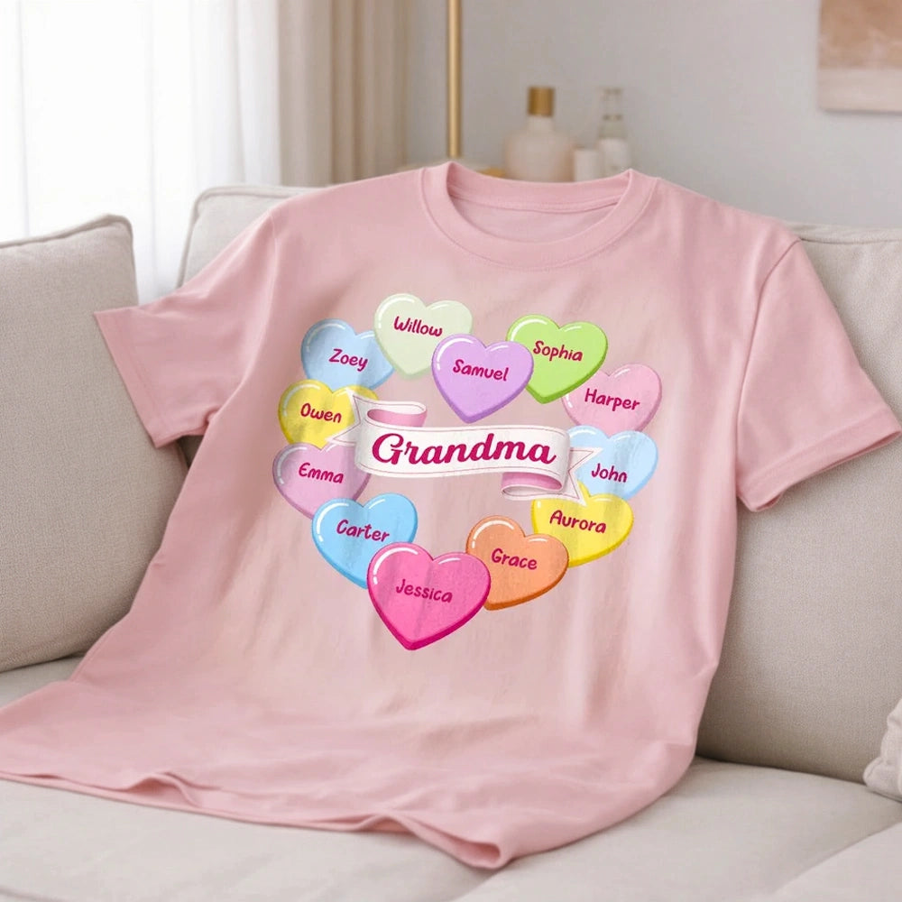 Personalized Grandma T-Shirt for Family - Custom Names Gift Cloth MagicInPrints