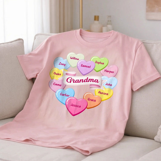 Personalized Grandma T-Shirt for Family - Custom Names Gift Cloth MagicInPrints