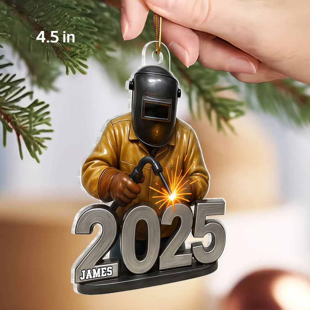 Personalized Welding Ornament for Christmas 2025 - Custom Name Gift Ornament MagicInPrints