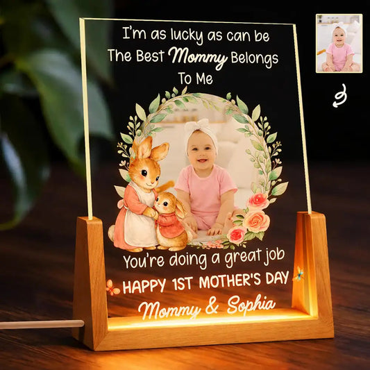 Personalized LED Acrylic Photo Frame for Mom - First Mother's Day Gift Plaque MagicInPrints