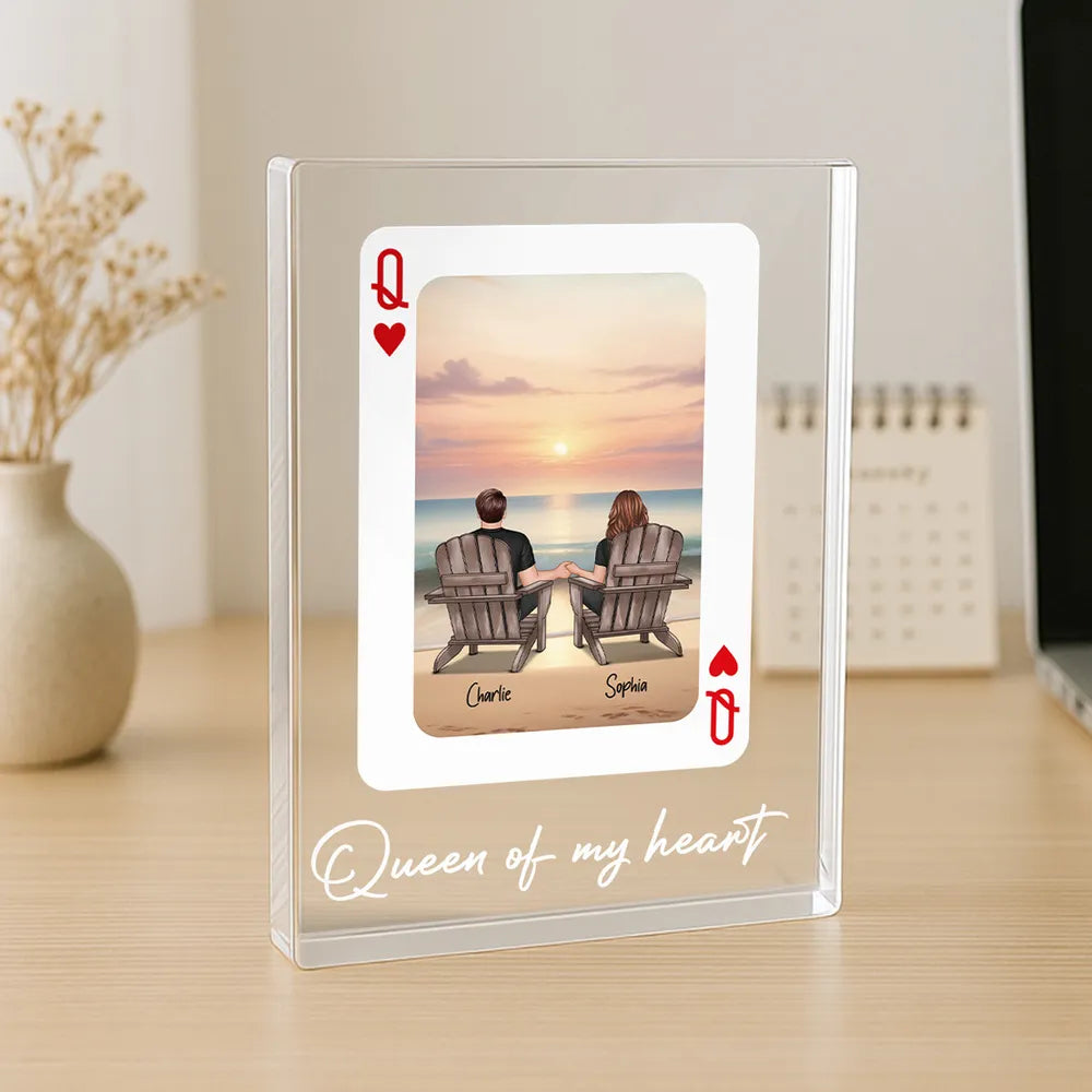 Personalized Crystal Photo Block for Couples - Romantic Gift for Anniversaries Plaque MagicInPrints