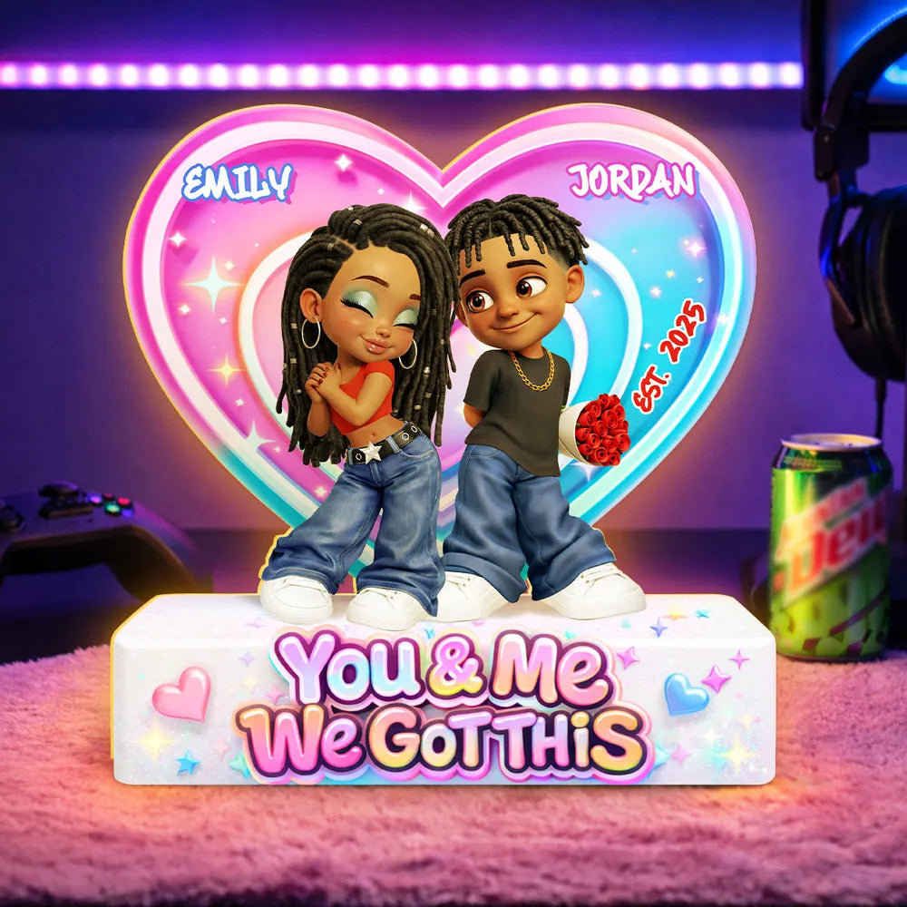 Personalized Romantic LED Night Light for Couples - Anniversary Gift Plaque MagicInPrints