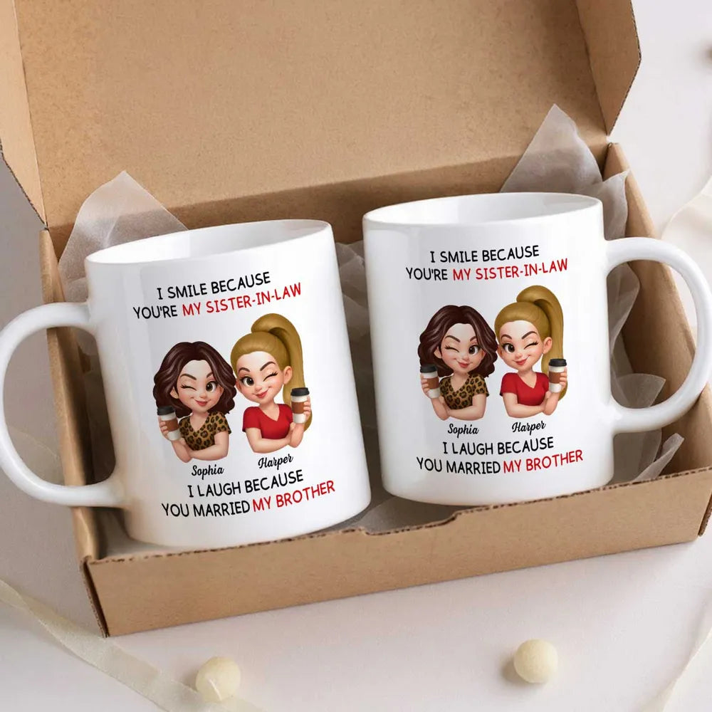 Personalized Sister-in-Law Coffee Mug for Women - Funny Gift Idea Cup MagicInPrints