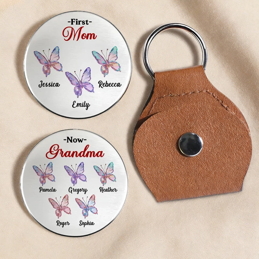 Personalized Butterfly Keychain for Mom and Grandma - Sentimental Gift Keychain MagicInPrints