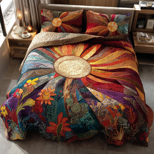 Brighten Their Days with Every Sleep – Personalized 3-Piece Quilted Bedding Set – Gift for Home Lovers Quilted Bedding Set V2 MagicInPrints