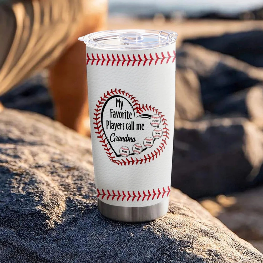 Personalized Baseball Tumbler for Grandmas - Heartwarming Gift Cup MagicInPrints