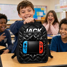 Load image into Gallery viewer, Personalized Kids School Backpack Gamer Controller Gift Idea
