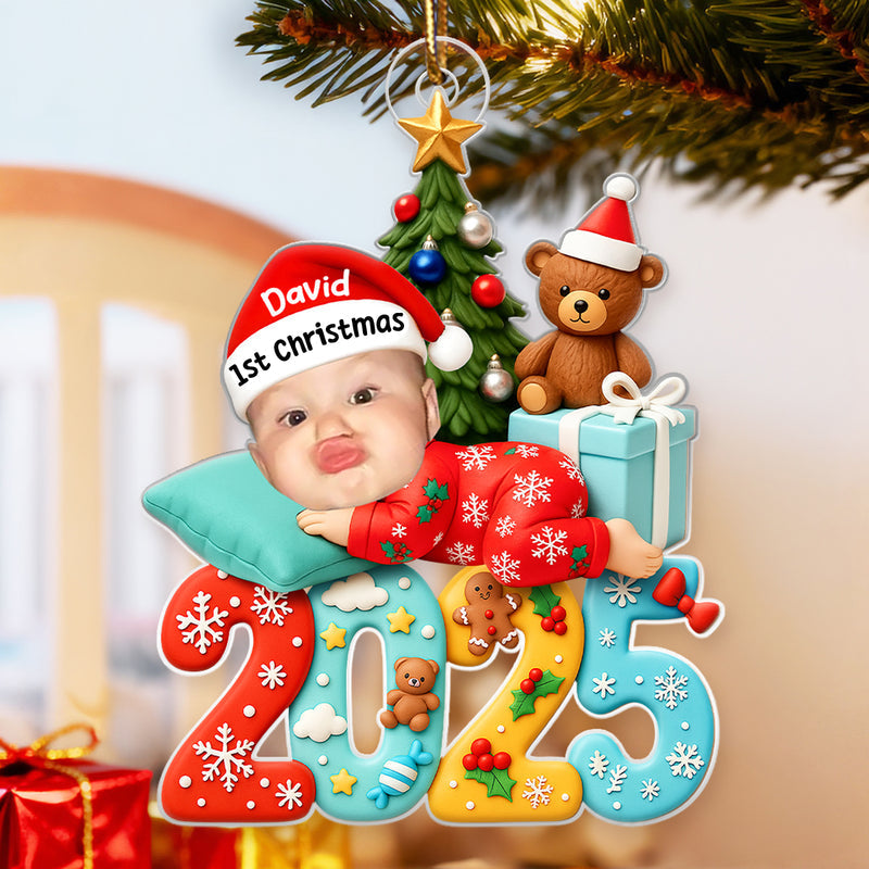 Personalized Baby's First Christmas Ornament 2023 - Custom Photo Keepsake Ornament MagicInPrints
