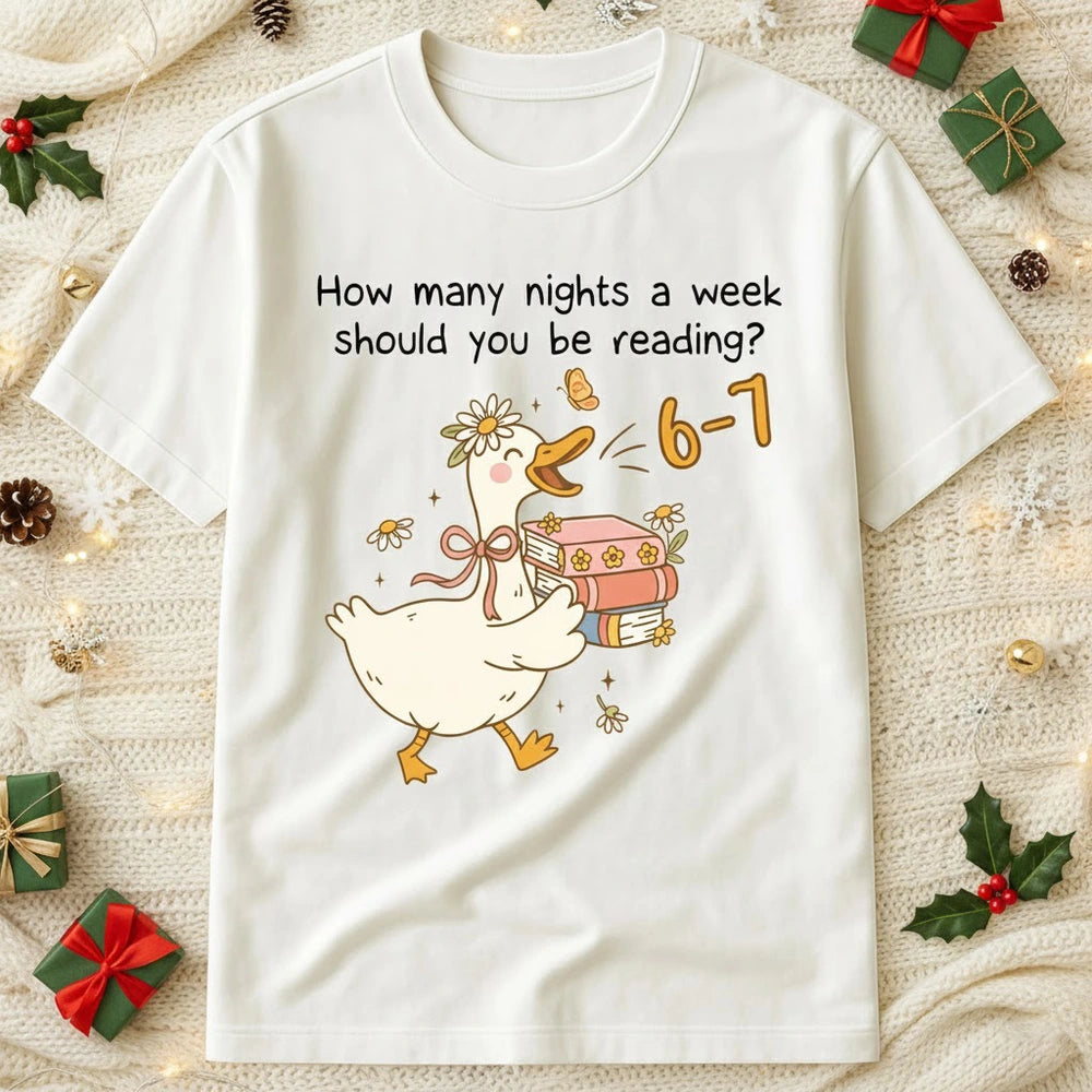 Funny Duck Reading T-Shirt for Book Lovers - Gift Idea Cloth MagicInPrints