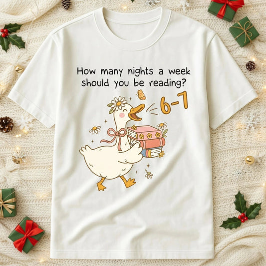 Funny Duck Reading T-Shirt for Book Lovers - Gift Idea Cloth MagicInPrints
