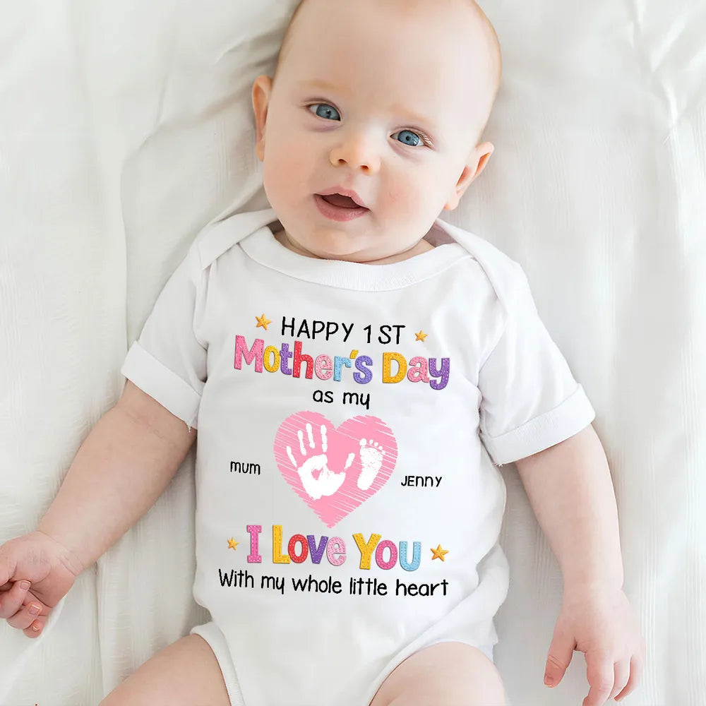 Personalized Baby Onesie for Mother's Day - First Mother's Day Gift Cloth MagicInPrints