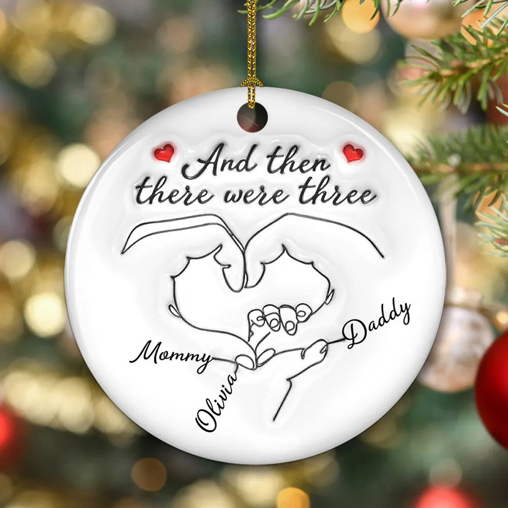 Personalized Family Ornament for New Parents - Holiday Keepsake Ornament MagicInPrints