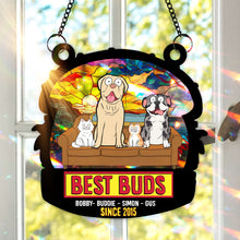 Load image into Gallery viewer, &quot;Best Buds Suncatcher Ornament&quot; - Personalized Christmas Gift for Pet Lovers Ornament MagicInPrints
