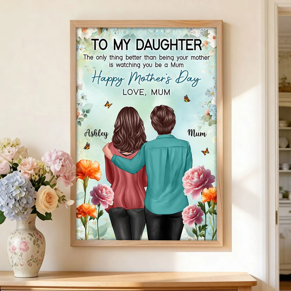 Personalized Mother's Day Canvas for Daughter - Sentimental Gift Art Print Poster or Canvas MagicInPrints