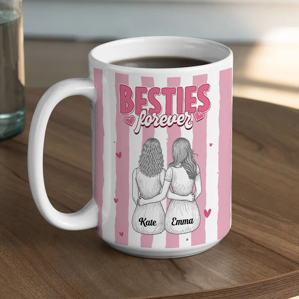 Personalized Best Friends Mug for Women - Custom Names, Heartwarming Gift Cup MagicInPrints