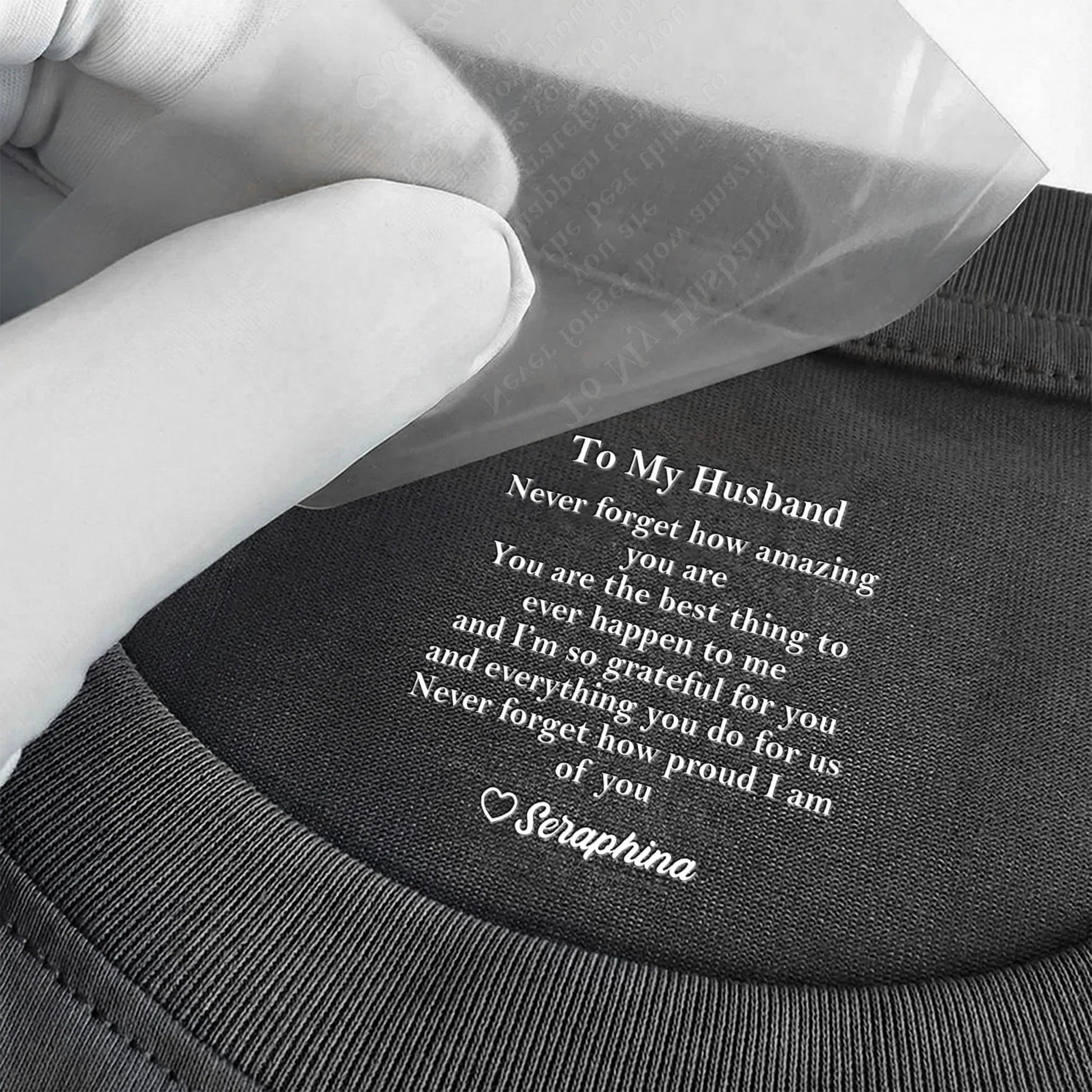 Personalized Husband T-Shirt - Sentimental Gift for Anniversary or Birthday Cloth MagicInPrints
