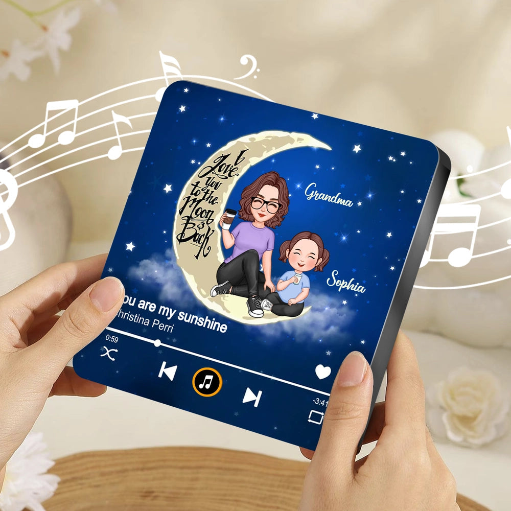 Personalized Music Plaque for Grandma and Grandchild - Sentimental Gift Fridge Magnet MagicInPrints