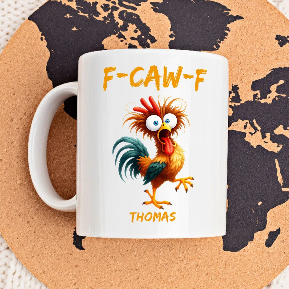 Personalized Funny Coffee Mug for Adults with Rooster Design - Gift for Home or Office Cup MagicInPrints
